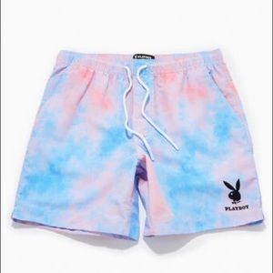 Playboy by PacSun Tie-Dyed Bunny Nylon Shorts